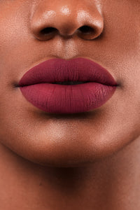 Dark Berry Red Klaw Transfer Resistant Long  Lasting Matte Liquid Lipstick