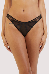 Fairfield Black Fishnet And Lace Hipster Brief