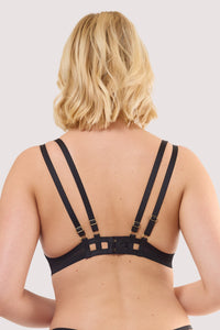 Lilith Black Graphic Embroidery Bra