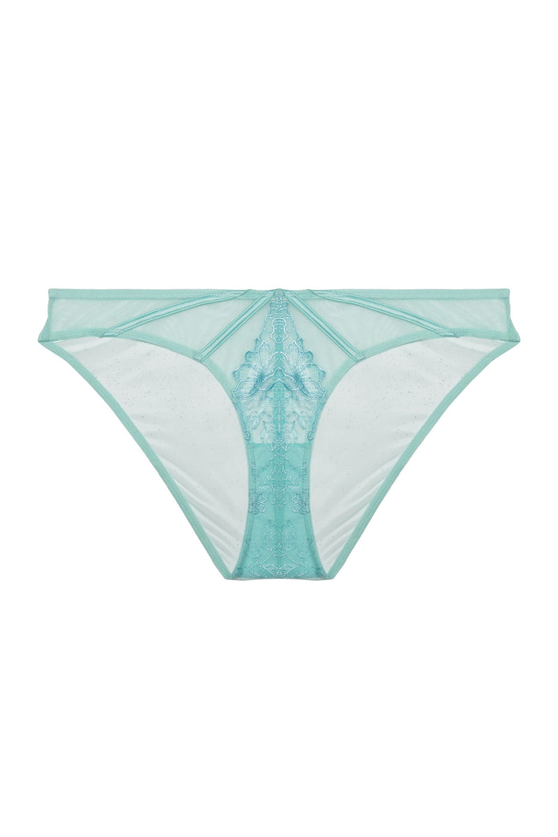 Valerie Aqua Embroidery & Mesh Brief