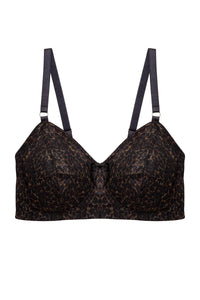 Hazel Leopard Print Bullet Bra