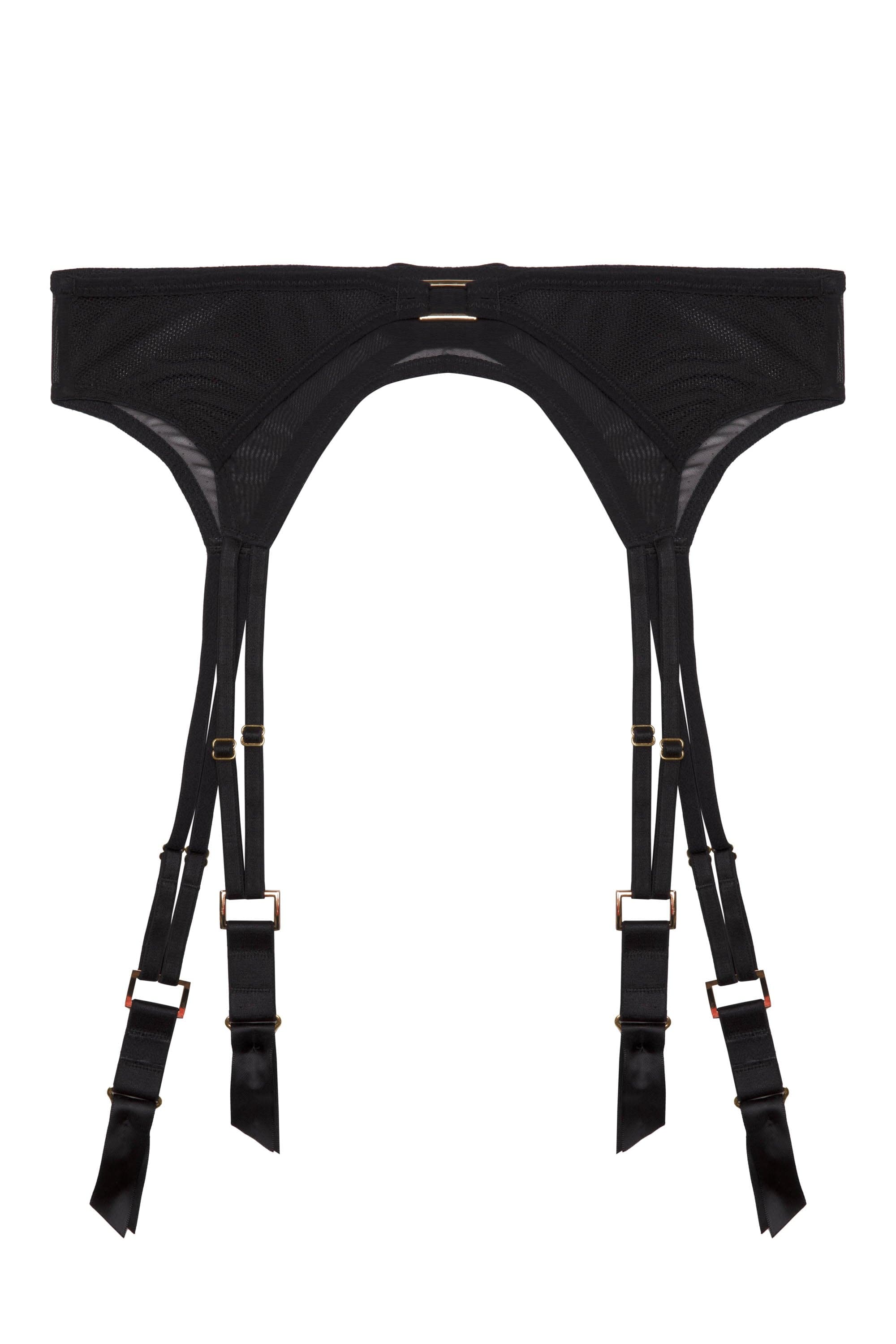 Holland Strappy Fishnet and Mesh Suspender Belt