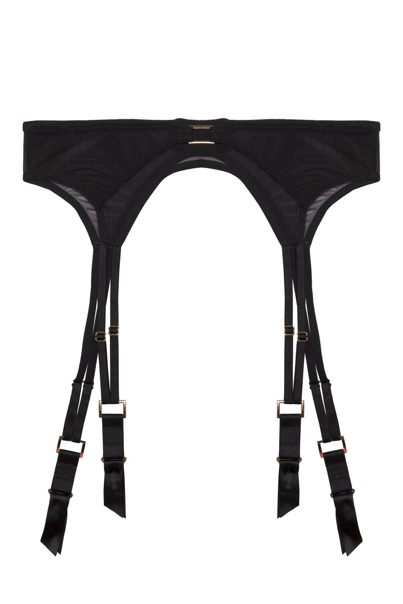 Holland Strappy Fishnet and Mesh Suspender Belt