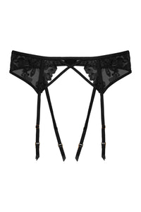 Eva Black Graphic Embroidery Suspender