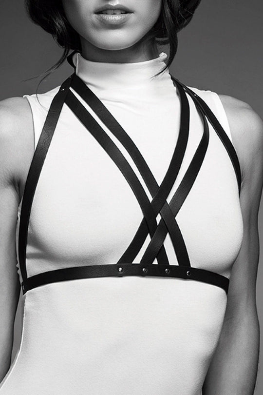 Maze Black Halter Harness Bra