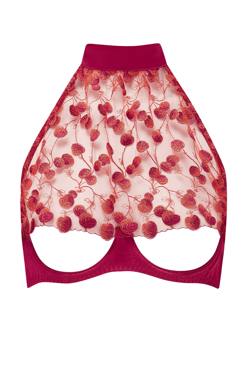 Naomi Cherry Halter Neck Bra