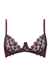 Stella Purple Star Embroidered Plunge Bra
