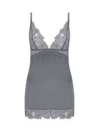 Isabella Grey Lace Slip Dress