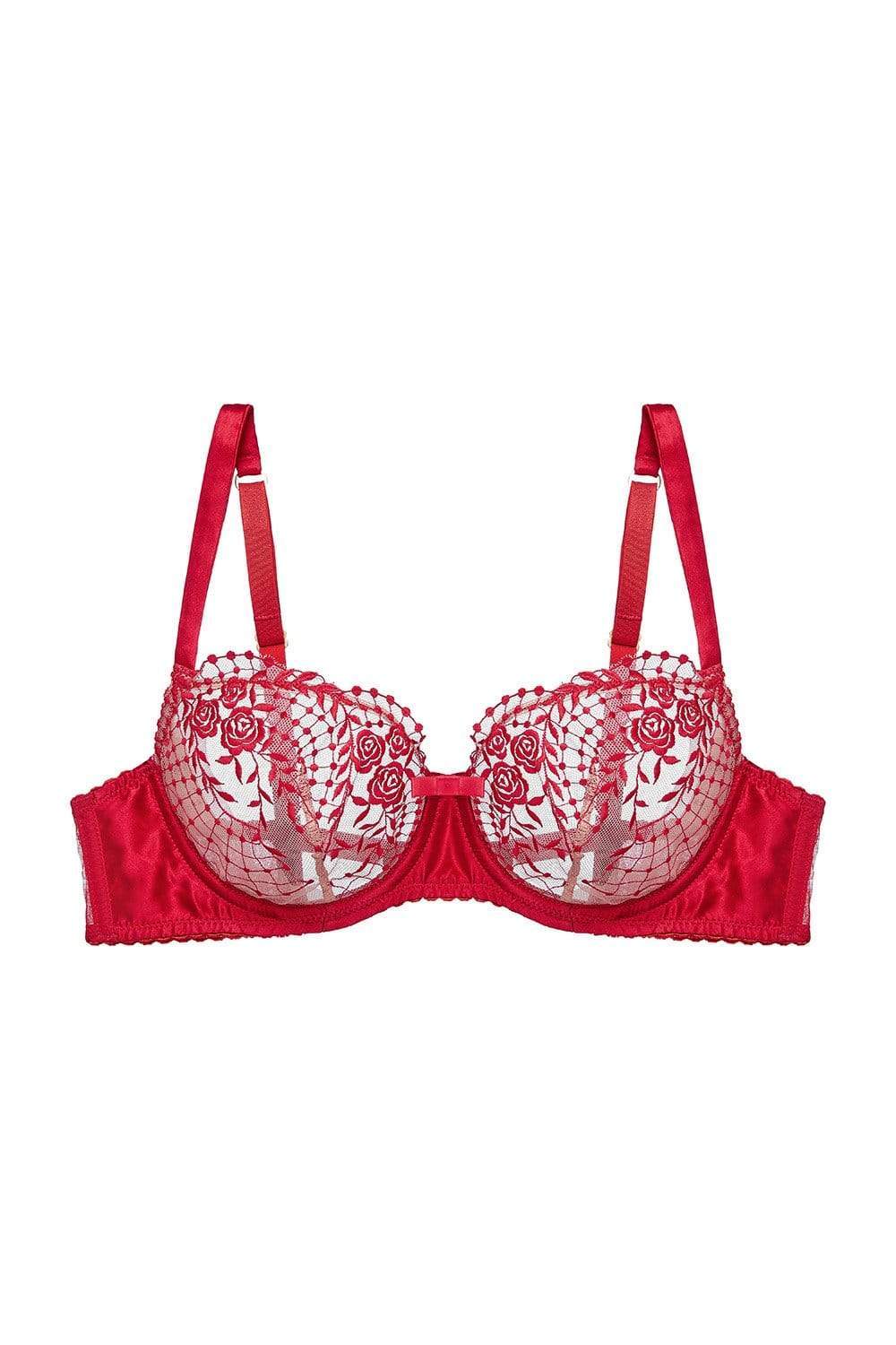 Julie's Roses Red Underwire Bra
