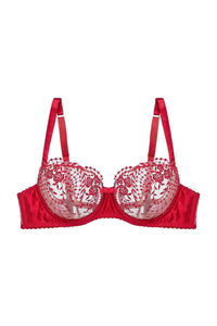 Julie's Roses Red Underwire Bra