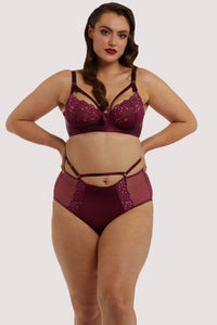 Madame X Dark Cherry Plunge Curve Bra