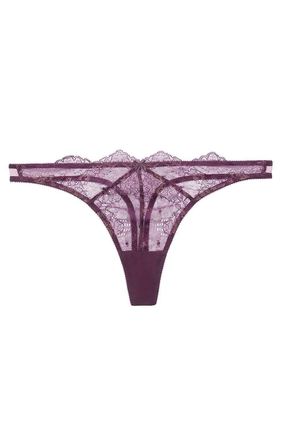 Lurex Amythest G-String