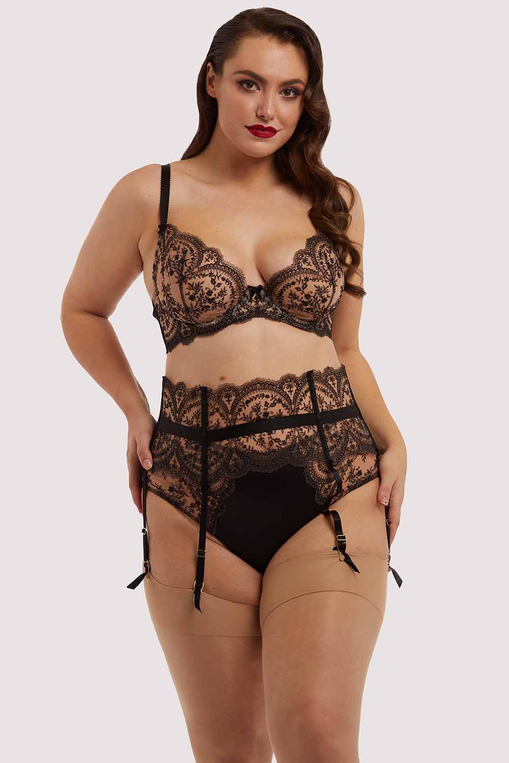 Severine Black Curve Suspender