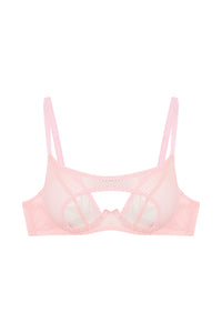Greta Pink Cut Out Fishnet Bra