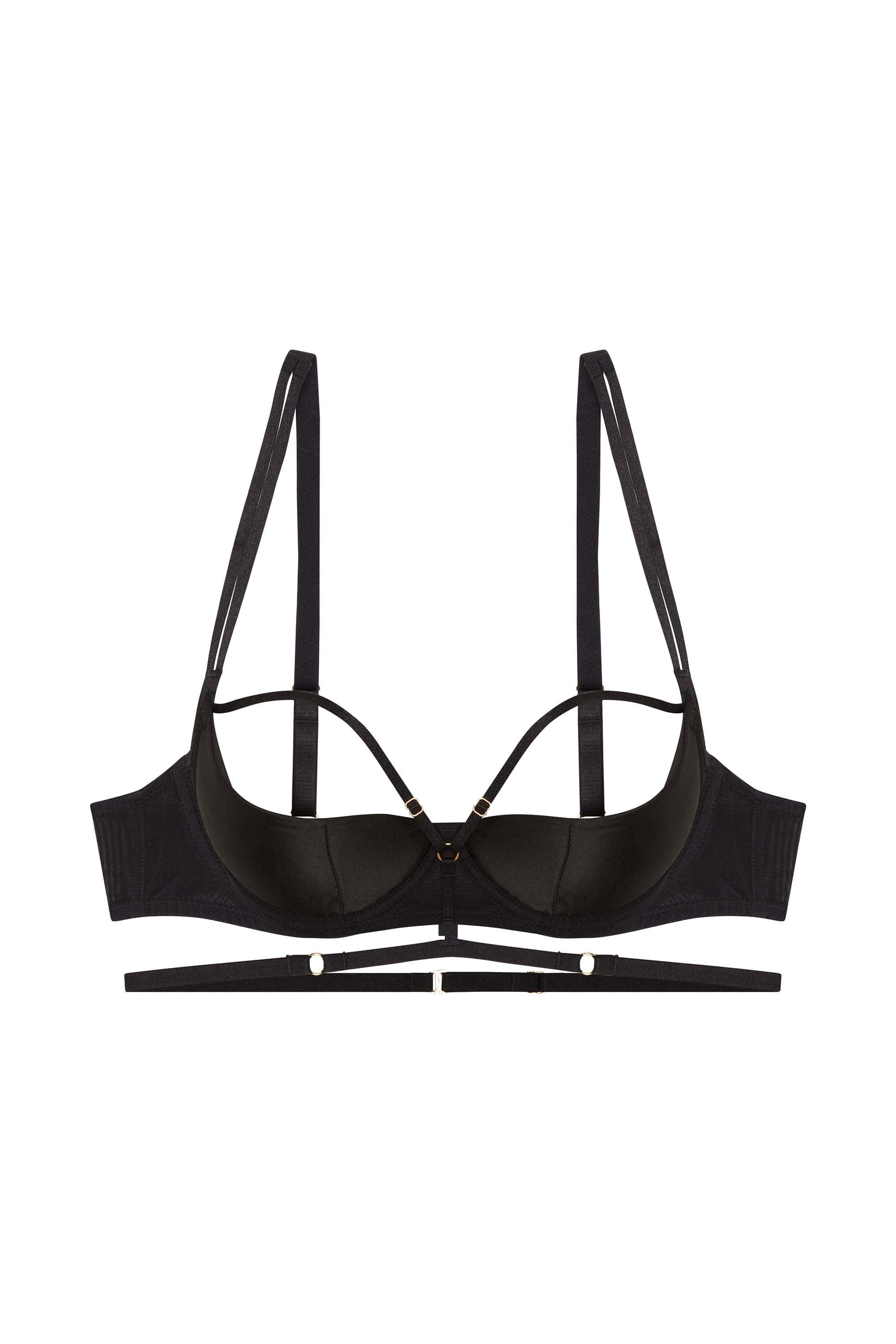 Sloan Black Open Cup Balconette Bra