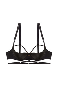 Sloan Black Open Cup Balconette Bra