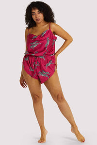 Hot Pink Zebra Playsuit
