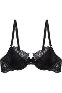 Peek & Beau Ida Satin sling & lace bra with ring detail A - D