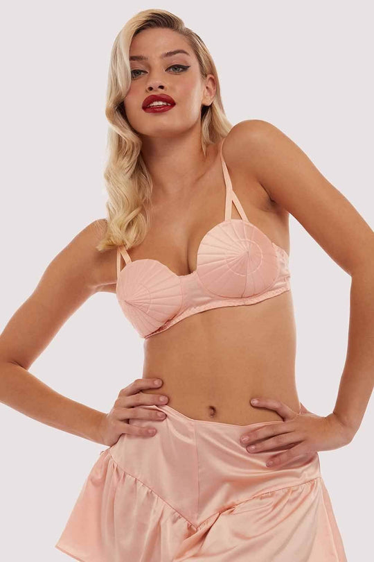 Peach Retro Futuristic Bullet Bra