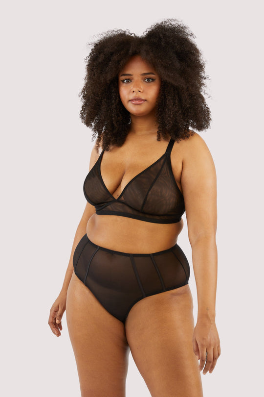Maria Black Mesh High Waisted brief