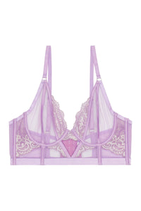Fenella Lace and Net Longline Bra Curve