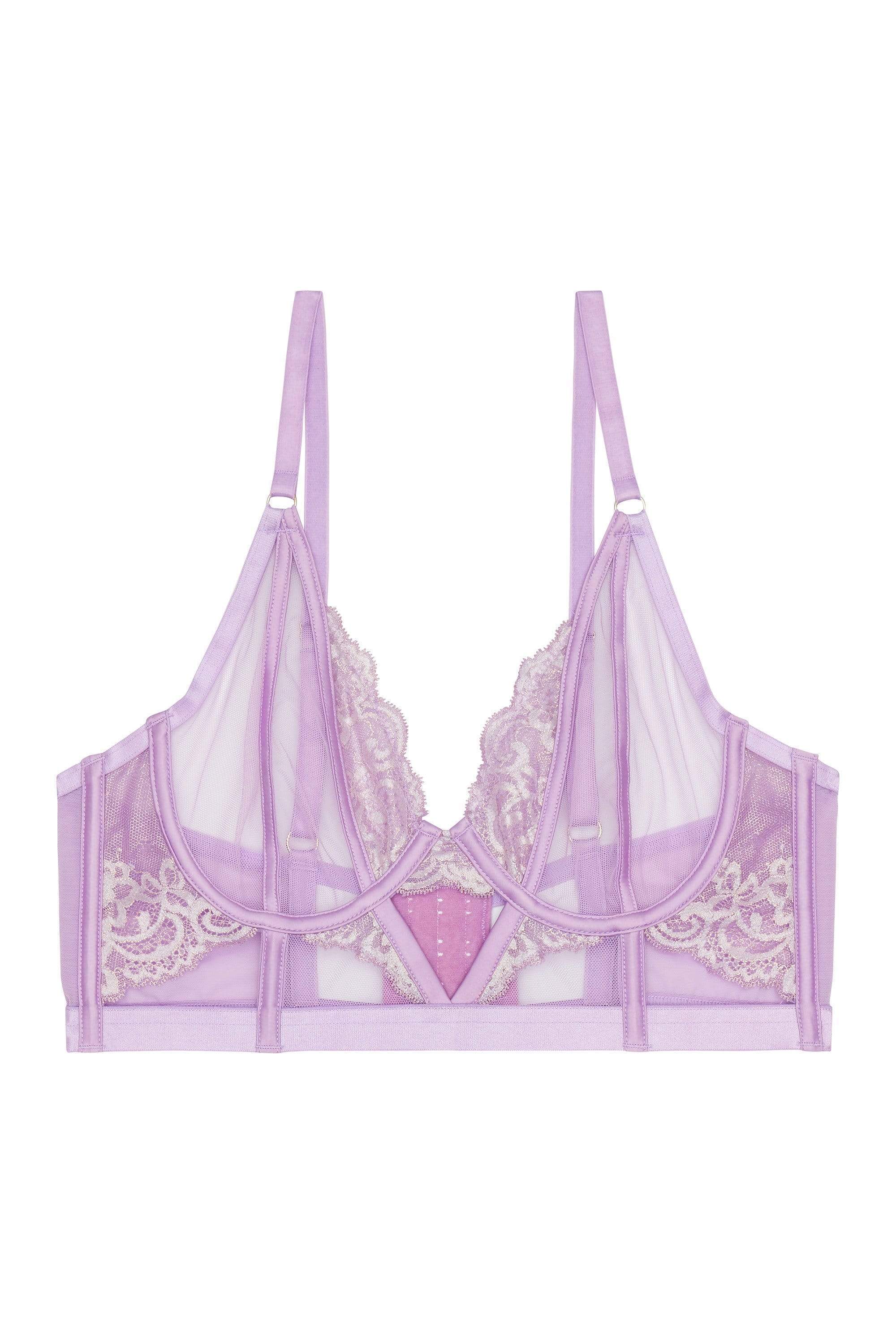 Fenella Lace and Net Longline Bra Fuller Bust