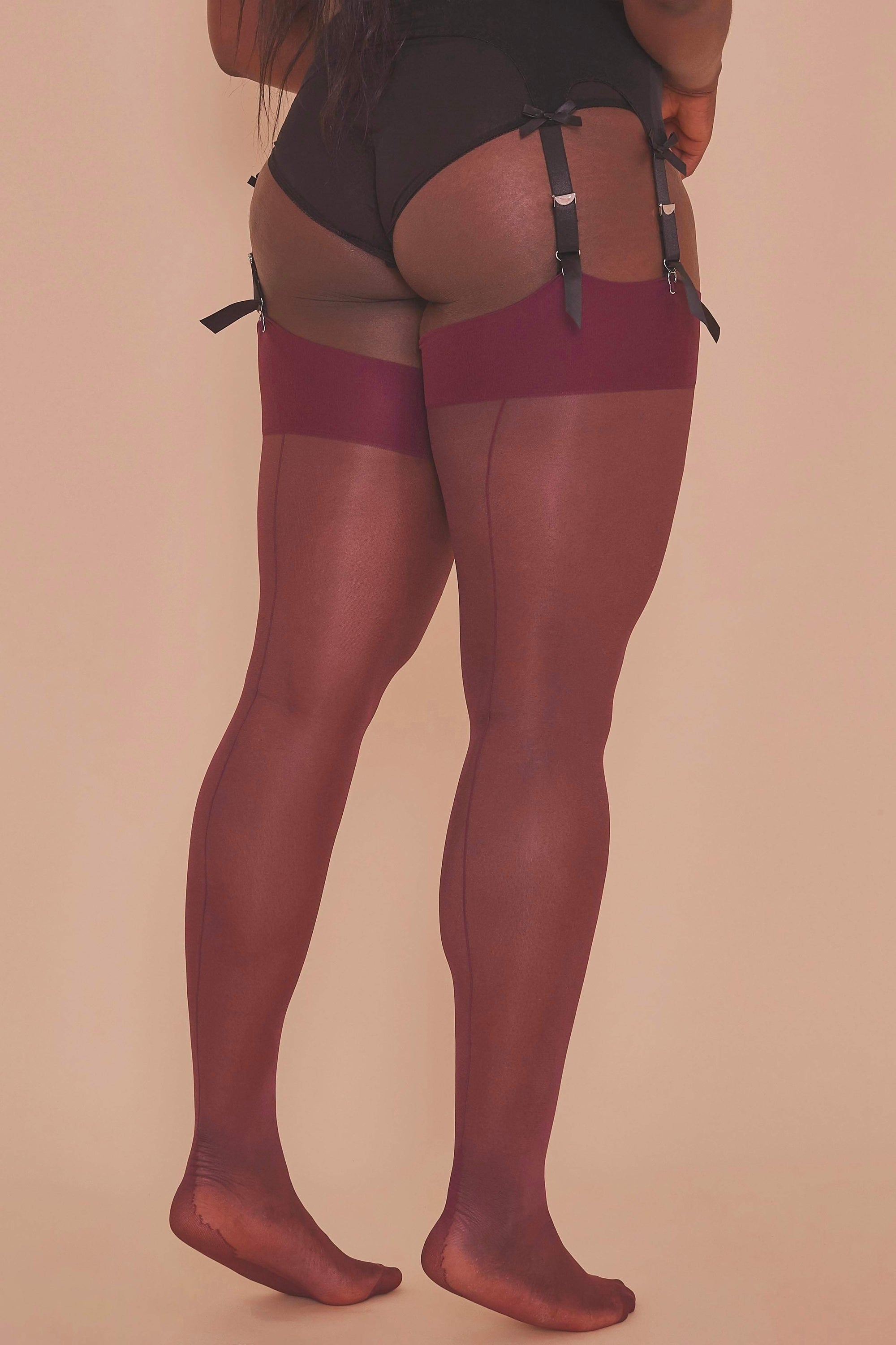 Grape Wine Seamed Stockings