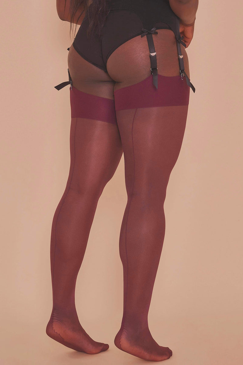Grape Wine Seamed Stockings