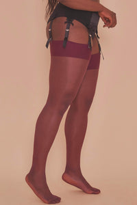 Grape Wine Seamed Stockings