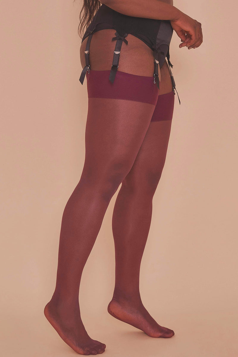 Grape Wine Seamed Stockings