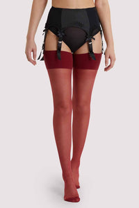 Seamed Stockings Merlot