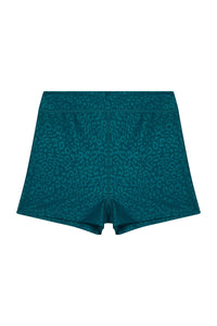 Teal Wet Look Shorts