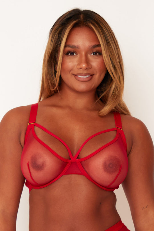 Carina Red Wired Bra