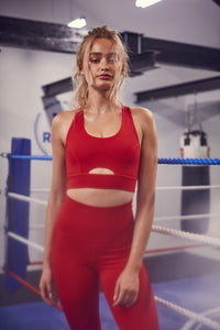 Eco Friendly Red Sports Bra