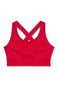 Red sports bra eco friendly gym wear