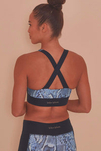 Snake print sports bra