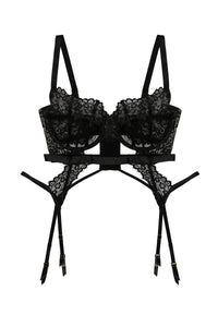 Kennedy Black Wired Cut out Basque