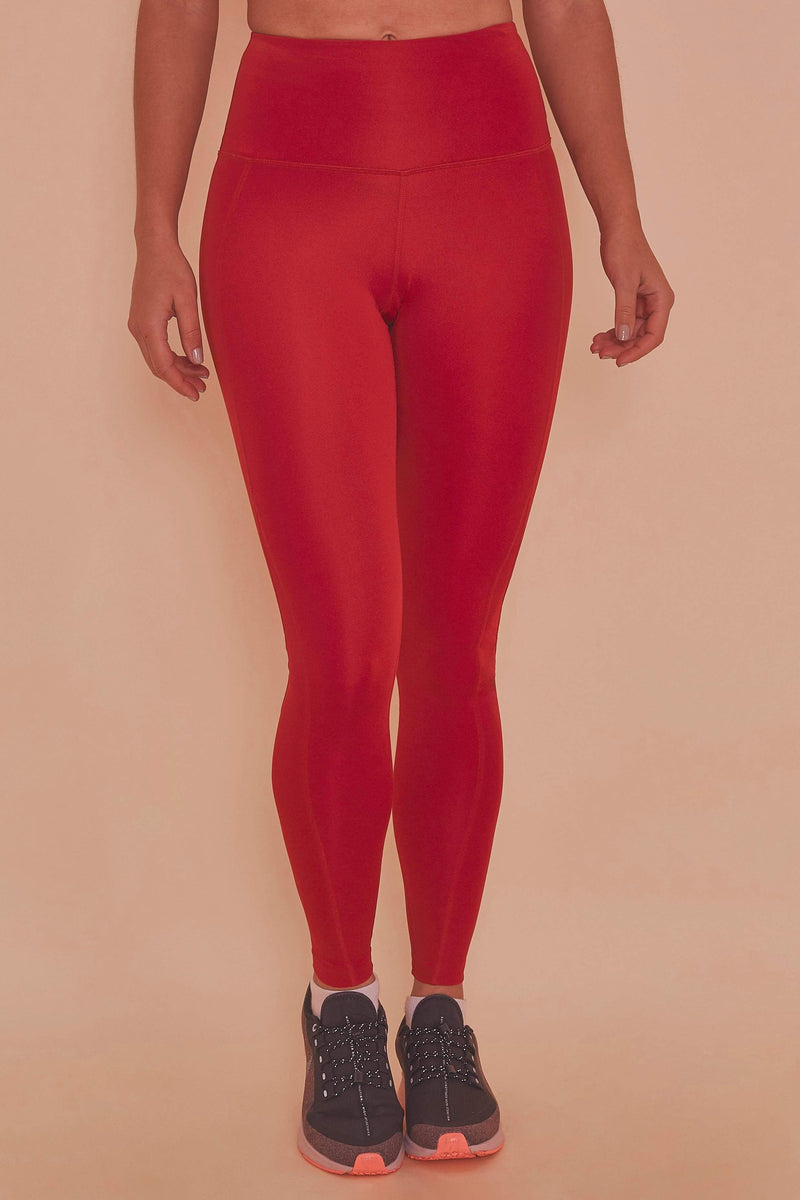 Wolf & Whistle High Waist Leggings Red