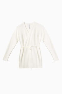 Lounge Ivory Knitted Rib Cardigan