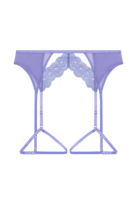 Maisie Blue Lace Trim Suspender