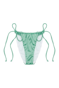 High shine tie side brief mint